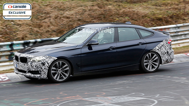 BMW 3 Series GT facelift spied testing at the Nurburgring